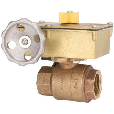 (Nibco Part#: NL93X7D) KT-505-W-8 - Two-Piece Bronze Ball Valve - Fire Protection, Threaded Ends - Flow Control Products