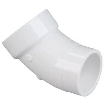 (Nibco Part#: K044150) 4806-2 - 45-degree Street Elbow Spg x H - PVC DWV - Flow Control Products