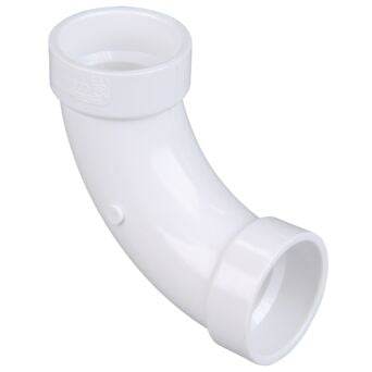 (Nibco Part#: K057050) 4807-LT - 90-degree Long Turn Elbow H x H - PVC DWV - Flow Control Products
