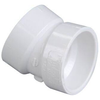 (Nibco Part#: K079400) 4808 - 22-1/2-degree Elbow H x H - PVC DWV - Flow Control Products