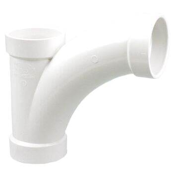 (Nibco Part#: K157430) 4812-LR - Long Radius Combination Tee-Wye H x H x H - PVC DWV - Flow Control Products