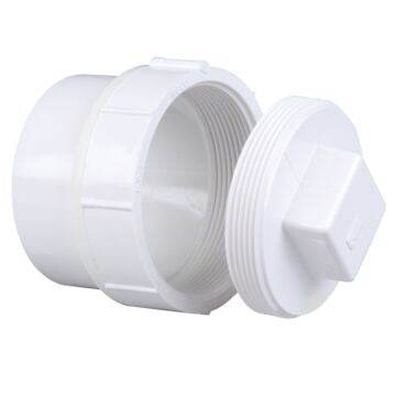 (Nibco Part#: K169400) 4816 - Cleanout Adapter Spg x Cleanout with Plug - PVC DWV - Flow Control Products