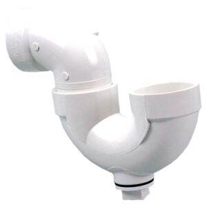 (Nibco Part#: K560350) 4884 - P-Trap Hub x Hub x Cleanout with Plug - PVC DWV - Flow Control Products