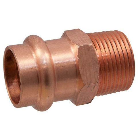 (Nibco Part#: 9032100PC) PC604 - Adapter P x M - Wrot Copper - Flow Control Products