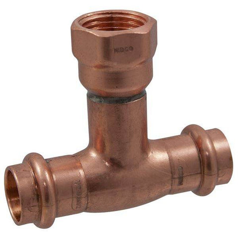 (Nibco Part#: 9122550PC) PC612 - Tee P x P x F - Wrot Copper - Flow Control Products