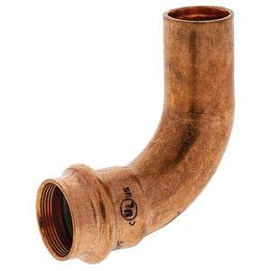 (Nibco Part#: 908015RPC) PC9607-2-LT - 90-degree Long Radius Elbow Ftg x P - Wrot Copper - Flow Control Products