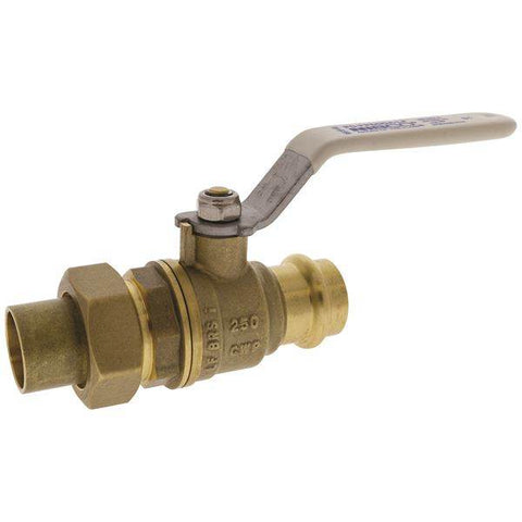 (Nibco Part#: NF99UKA) PCSU-FP-600A-LF - Ball Valve - Lead-Free*, Full Port, Press x Solder Union Ends, 250 PSI - Flow Control Products