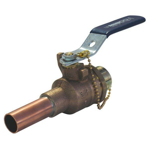 (Nibco Part#: NR83808) PS585-70-HC - Ball Valve - Bronze, 200 PSI, Hose Connection - Flow Control Products