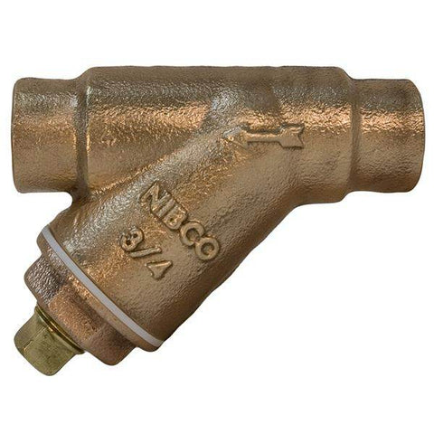 (Nibco Part#: NJ2RA0A) S-222-A - Strainer - Bronze, Perforated Screen, Tapped Cap with Plug - Flow Control Products