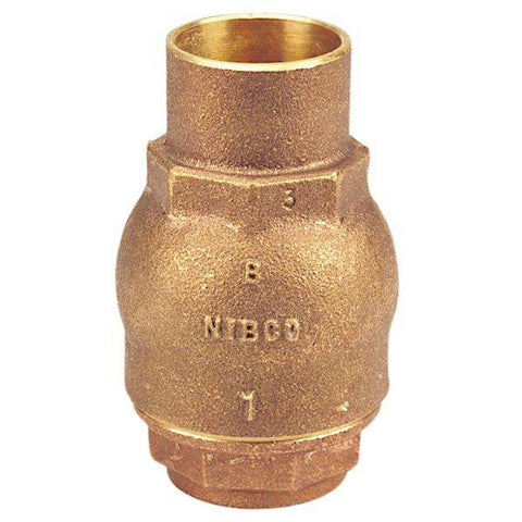 (Nibco Part#: NJ7Q00A) S-480-Y - Check Valve - Bronze Ring Check, PTFE Disc, Solder Ends - Flow Control Products
