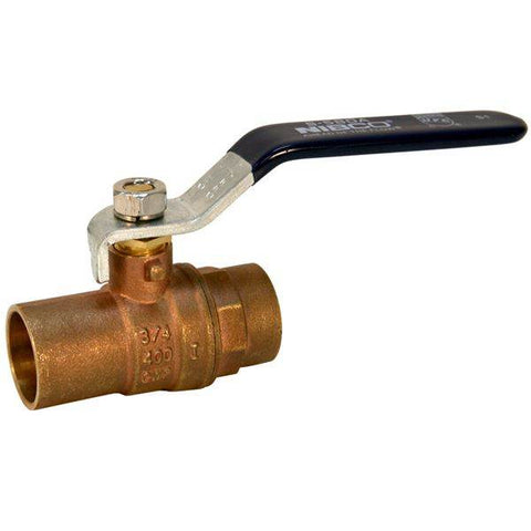 (Nibco Part#: NJ9600A) S-580-A - Ball Valve - Brass, Two-Piece, Standard Port, C x C - Flow Control Products
