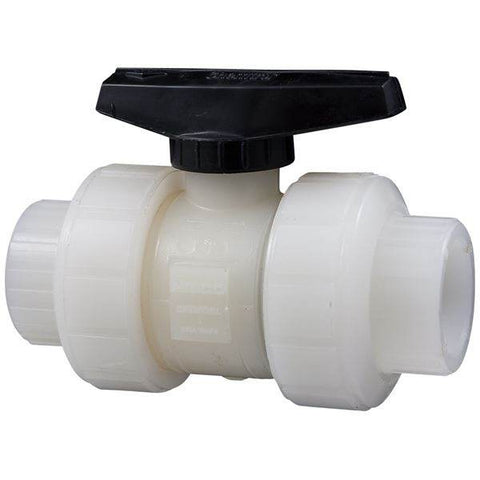 (Nibco Part#: ME909AC) S66TB-V - Ball Valve - Model C, Socket, Tru-Bloc True Union, Kynar Natural PVDF Schedule 80, FKM - Flow Control Products