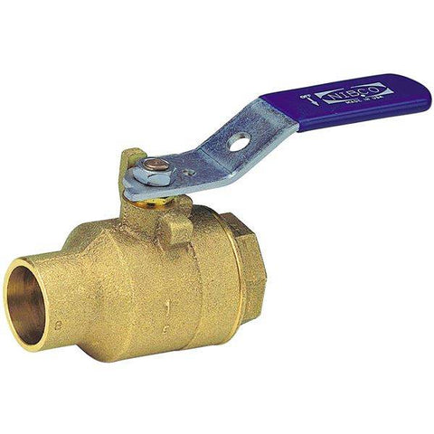 (Nibco Part#: NJ83A0D) ST-585-70 - Two-Piece Bronze Ball Valve - Solder Body, Threaded End Connections - Flow Control Products