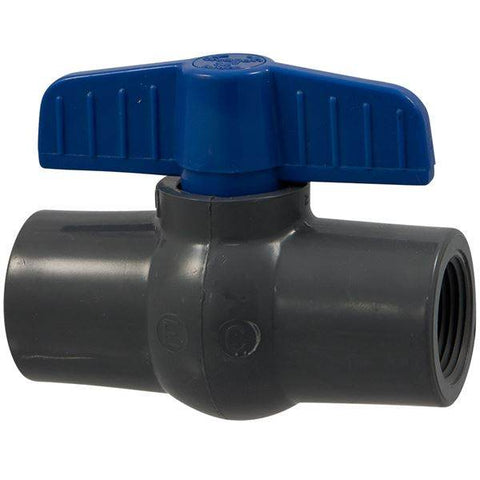 (Nibco Part#: MA063AC) T45CE-V - Ball Valve - Threaded, Compact Economy, PVC Schedule 80, FKM - Flow Control Products