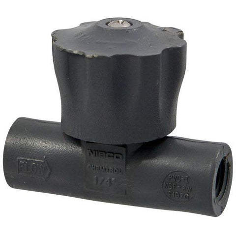 (Nibco Part#: MA040A4) T45CN-V - Calibrated Needle Valve - Threaded, PVC Schedule 80, FKM - Flow Control Products