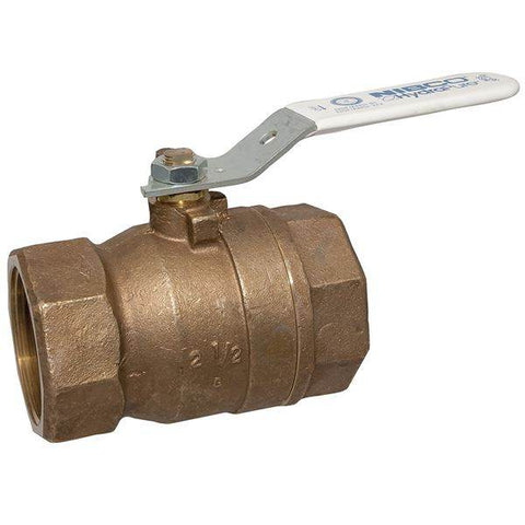 (Nibco Part#: NL950XB) T-580-80-LF - Two-Piece Bronze Ball Valve - Lead-Free*, Conventional Port, Threaded - Flow Control Products