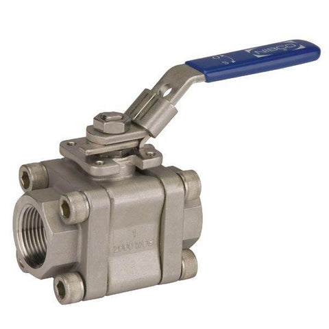 (Nibco Part#: NL9733C) TM-590-S6-R-66-FS-LL - Three-Piece Stainless Steel Ball Valve - Threaded ISO Mount - Flow Control Products