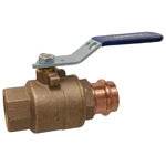(Nibco Part#: NF85H3D) TPC-585-70-66 - Ball Valve - Bronze, 250 PSI, Full Port, Thread x Press Ends, Stainless Steel Trim - Flow Control Products