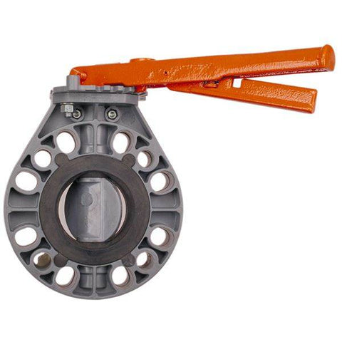 (Nibco Part#: MB365AF) W51BF-V-NO, W51BF-V-LH, W51BF-V-GO - Butterfly Valve - Model B, Corzan CPVC Schedule 80, FKM - Flow Control Products
