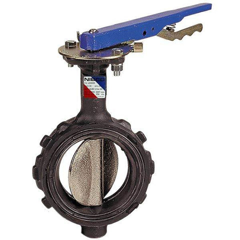 (Nibco Part#: NLH25JE) WD-3110 - Butterfly Valve - Ductile Iron, Wafer Type, Ductile Iron Disc - Flow Control Products