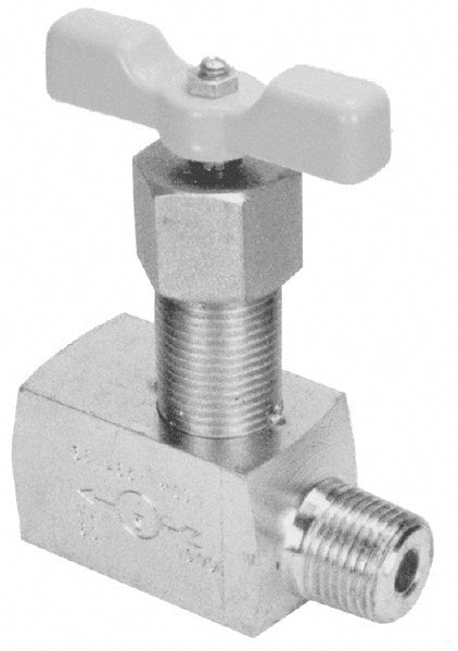 Needle Valve: Angled, 1" Pipe, Alloy Body