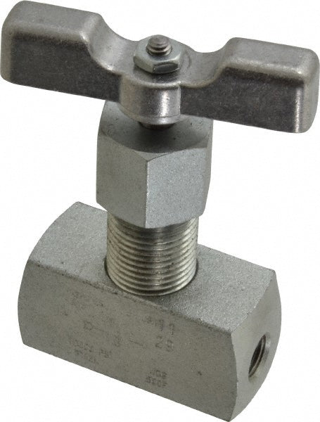 Needle Valve: Straight, 1/8" Pipe, Alloy Body