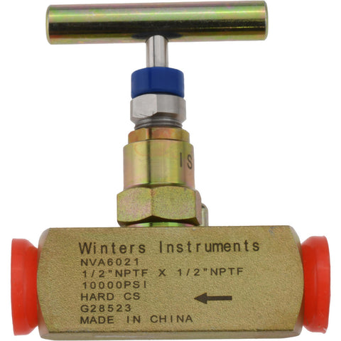 Needle Valve: Straight, 1/2" Pipe, Alloy Body