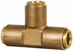 Push-to-Connect Tube x Tube Fitting: Union Tee, 3/8" OD