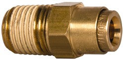 Push-to-Connect Tube x MNPT x Tube x Male Fitting: Connector, NPT, 1/4" OD