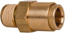 Push-to-Connect Tube x MNPT x Tube x Male Fitting: Connector, NPT, 1/2" OD