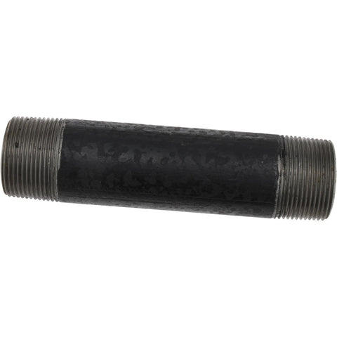 Black Pipe Nipple: 1-1/4" Dia x 6-1/2" Long, Schedule 80
