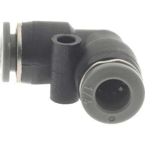 Push-to-Connect Tube x Tube Fitting: Union Elbow, 1/4" OD