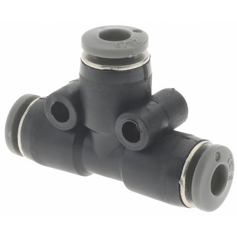 Push-to-Connect Tube x Tube Fitting: Union Tee, 5/32" OD
