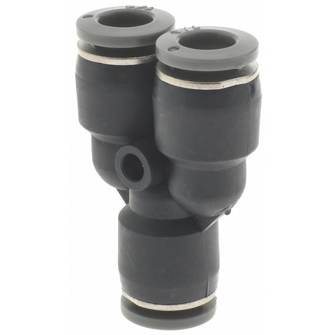 Push-to-Connect Tube x Tube Fitting: Union Y, 1/4" OD