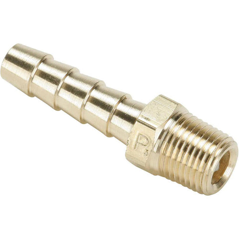 Barbed Hose Fitting: 3/4" x 1" ID Hose, Male Connector