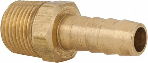 Barbed Hose Fitting: 3/8" x 3/8" ID Hose, Male Connector