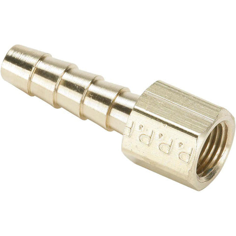 Barbed Hose Fitting: 3/8" x 3/8" ID Hose, Female Connector
