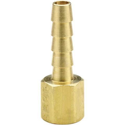 Barbed Hose Fitting: 1/4" x 3/8" ID Hose, Female Connector