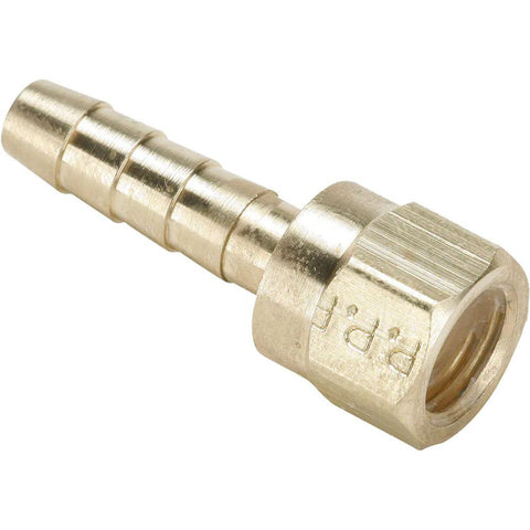 Barbed Hose Fitting: 1/2" x 1/2" ID Hose, Female Connector