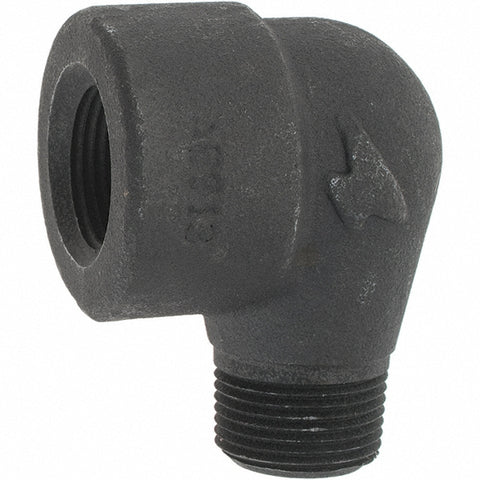Black 90 deg Street Elbow: 3/4", Threaded