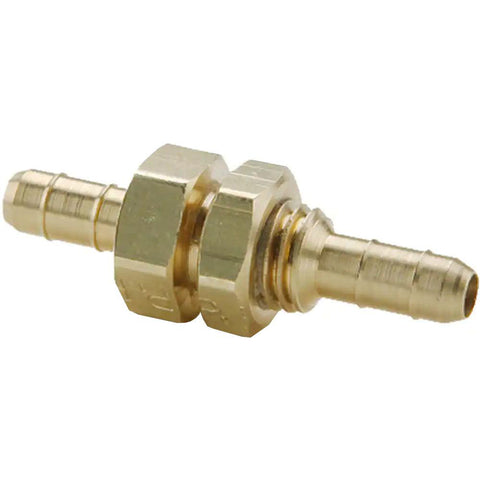 Barbed Tube Bulkhead Union: Multiple Barbs, 3/8-24