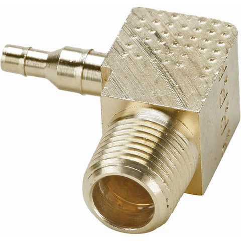 Barbed Tube 90 &deg; Elbow: Multiple Barbs, 1/8-27