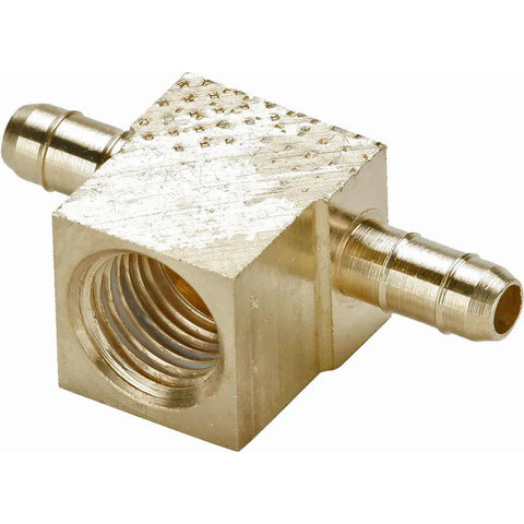 Barbed Tube Female Branch Tee: Multiple Barbs, 1/8-27