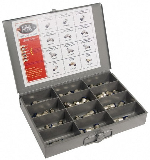 36 Piece, Swift Fit Push In Fitting Metric Kit
