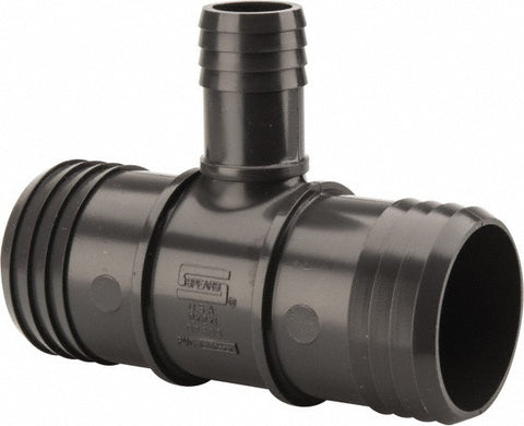 Barbed Tube Reducing Tee: 2 x 2 x 1" Barbs