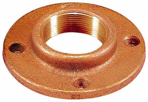 3/4" Pipe, 3-7/8" OD, 1-1/4" Hub Length, Brass & Chrome Plated, Companion Pipe Flange