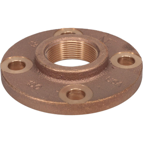 1-1/2" Pipe, 5" OD, 7/8" Hub Length, Brass & Chrome Plated, Companion Pipe Flange