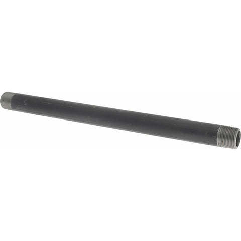Black Pipe Nipple: 1" Dia x 18" Long, Schedule 80