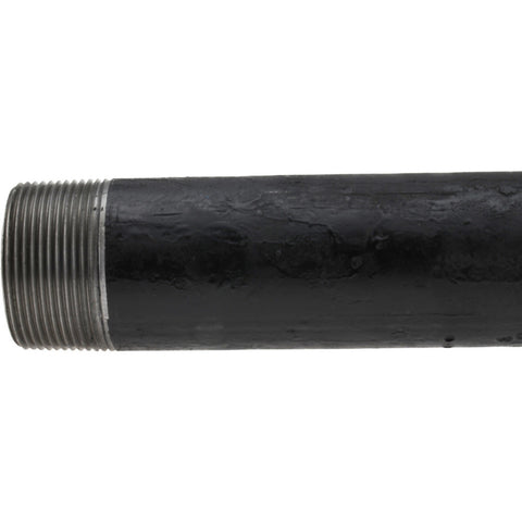 Black Pipe Nipple: 1-1/2" Dia x 24" Long, Schedule 80
