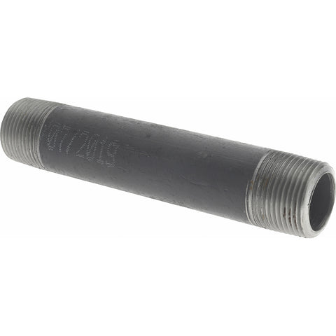 Black Pipe Nipple: 1" Dia x 6-1/2" Long, Schedule 80